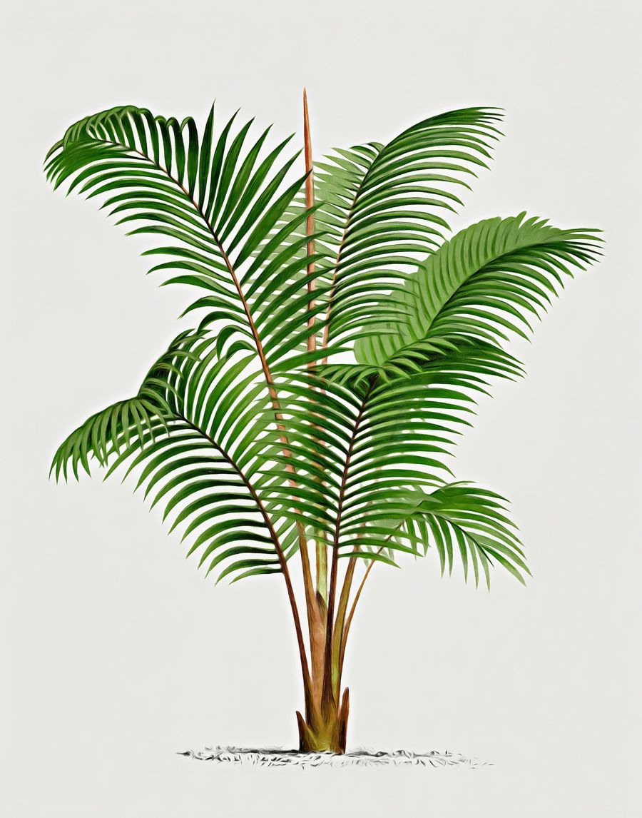 , Palm Tree Drawing Tropical Palm