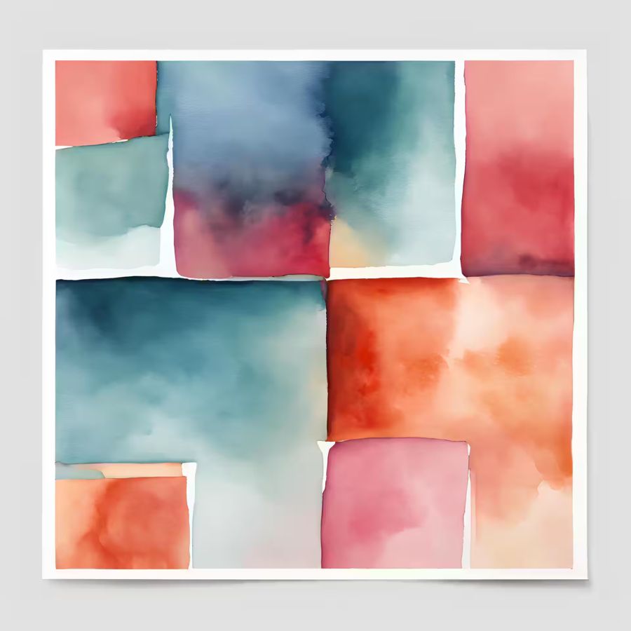 EcoArtLab Originals, Pastel Watercolor I Square Format