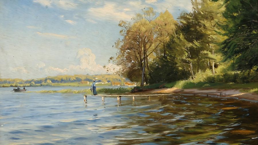 Summer Day at Esrum Lake near Nødebo
