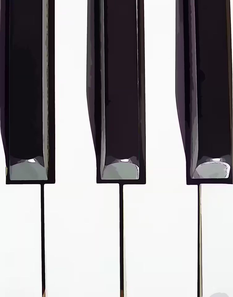 , Piano Keys Black White Piano