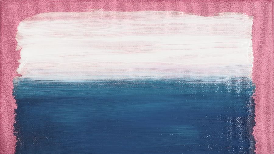 , Pink Blue White Abstract