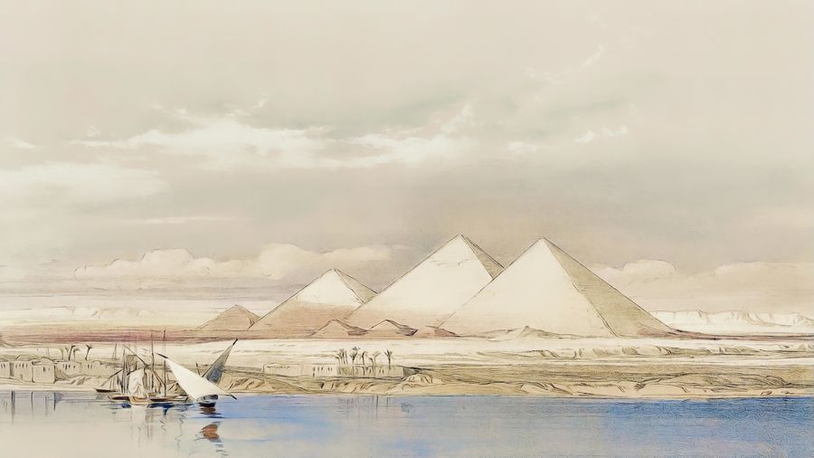 , Pyramids from the Nile