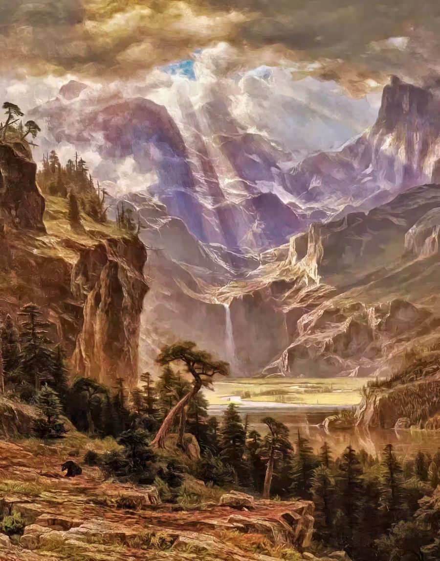 Rocky Mountains Sunset Sun Rays