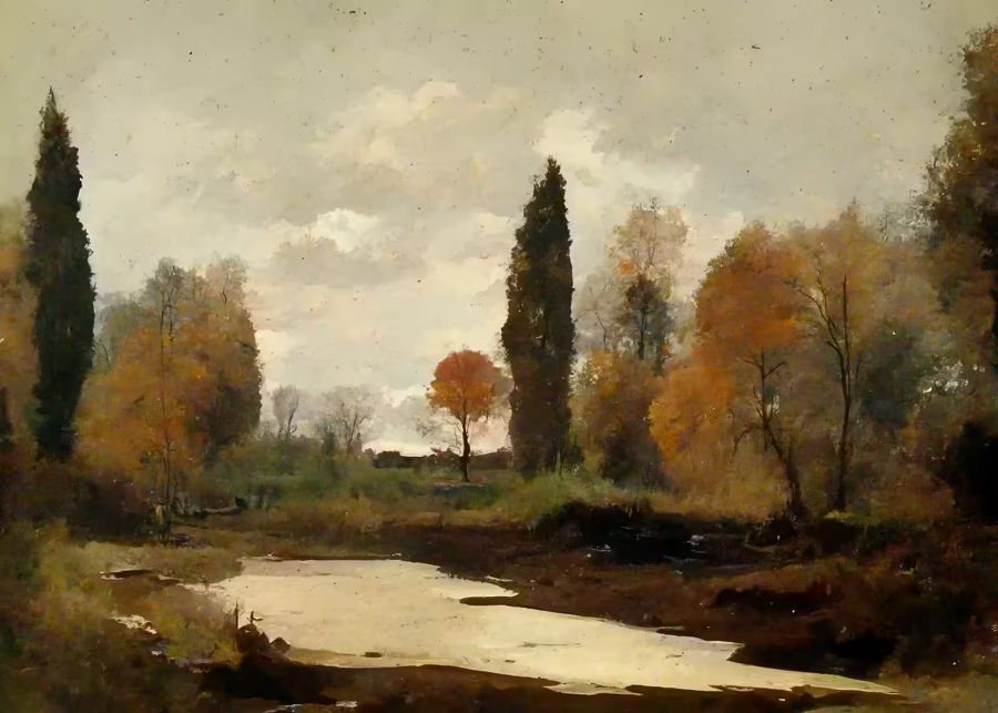Rustic Autumn Landscape Fall Muted