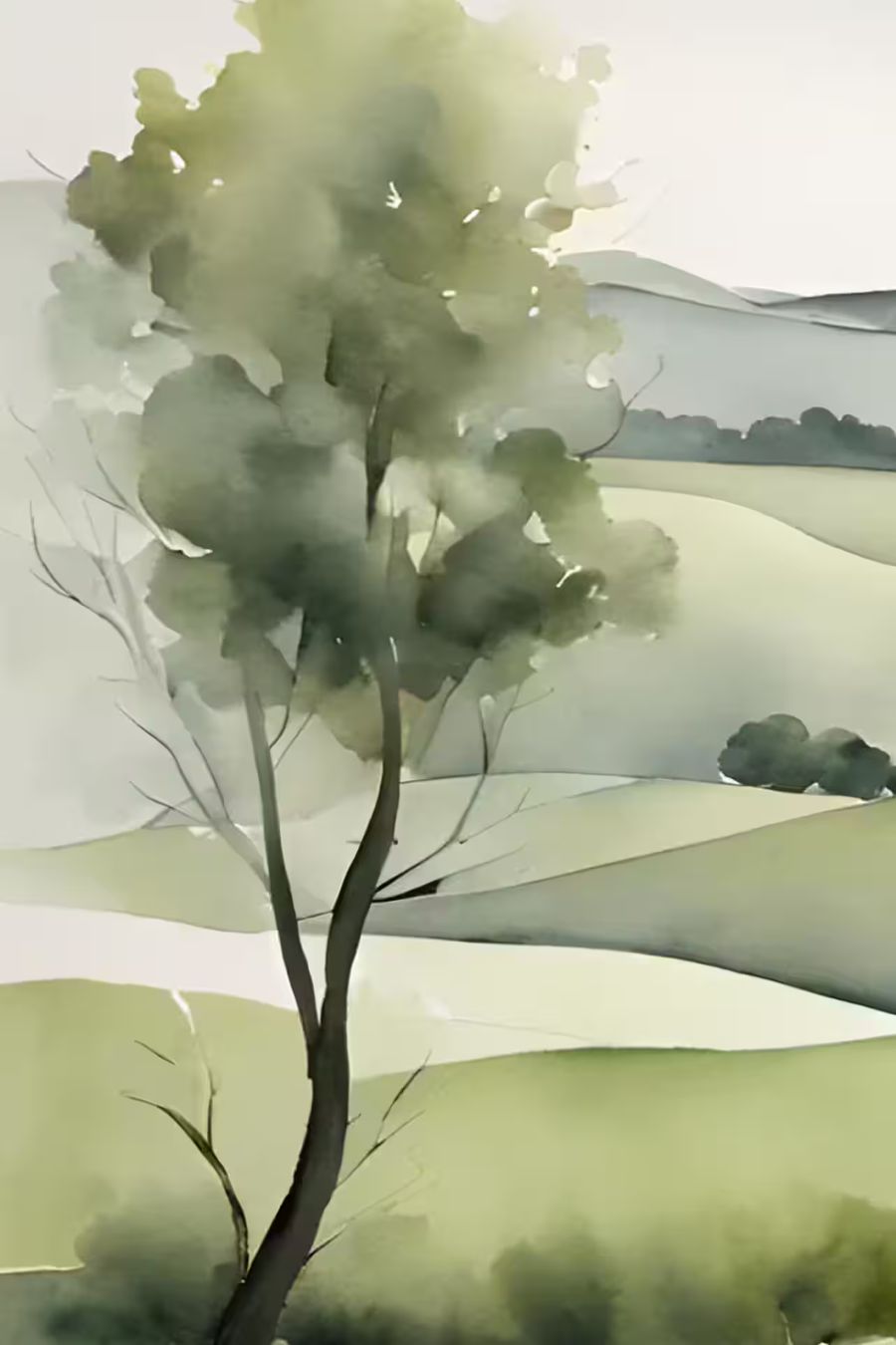 , Sage Green Mountain I Countryside