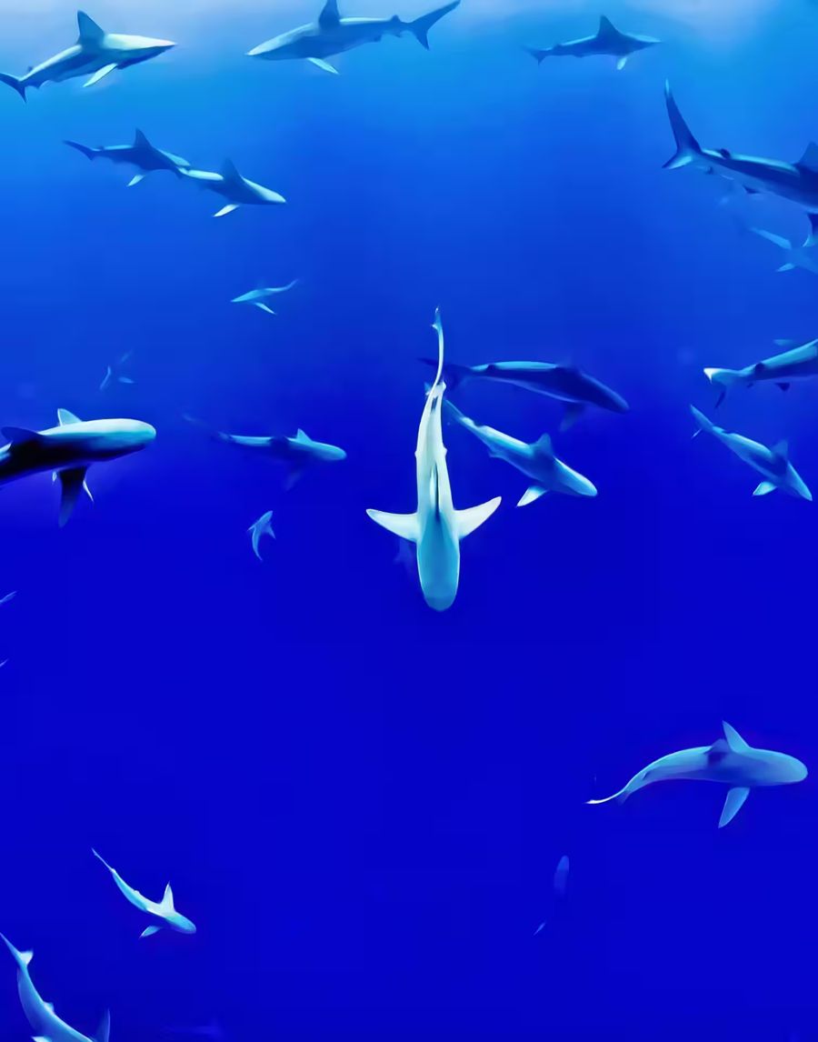 , Sharks Deep Blue Water Shark