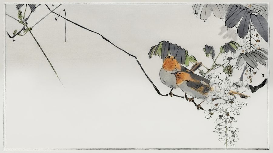 , Sparrows on a Branch