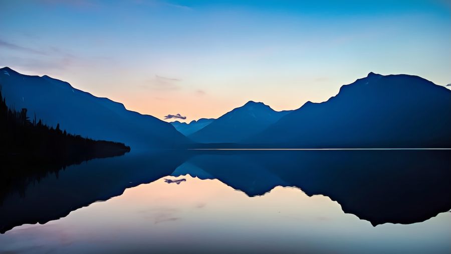 Sunrise on Lake Abstract
