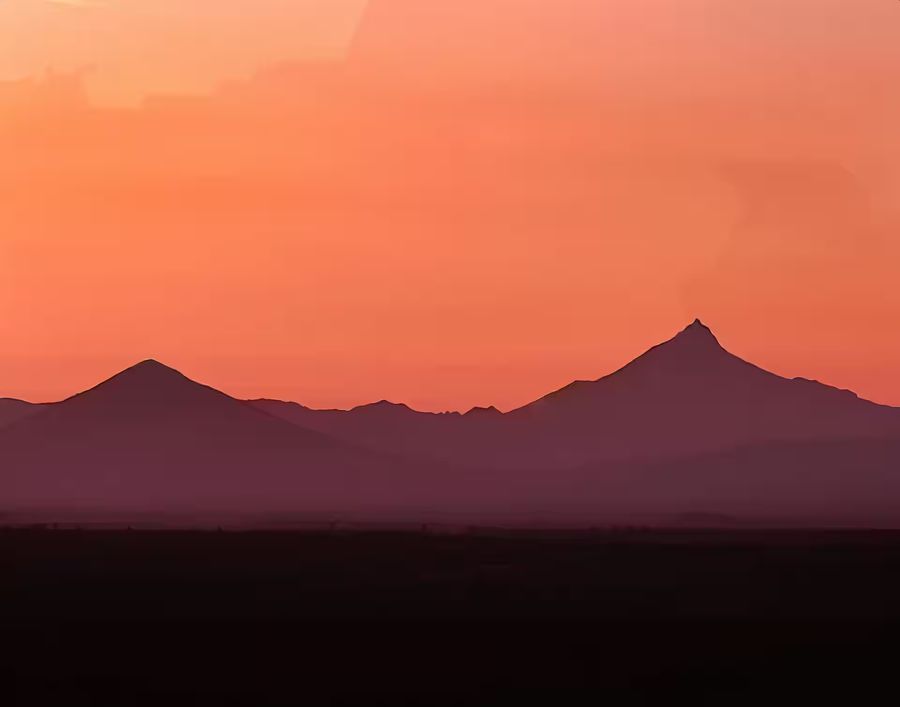 Sunset Mountains Abstract