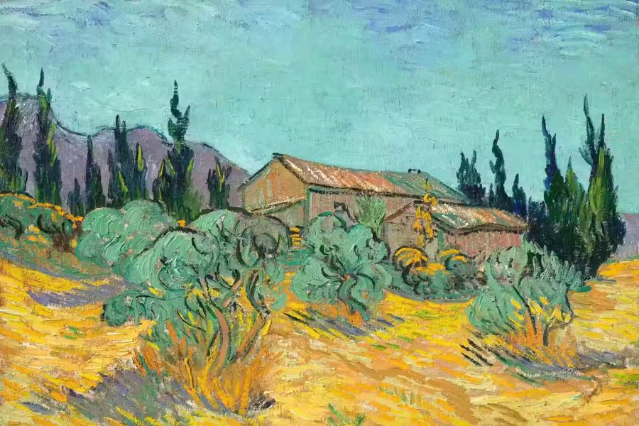 Vincent van Gogh Cabin Trees