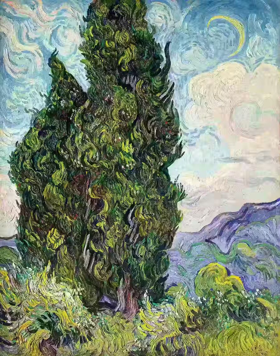 Vincent van Gogh Cypresses