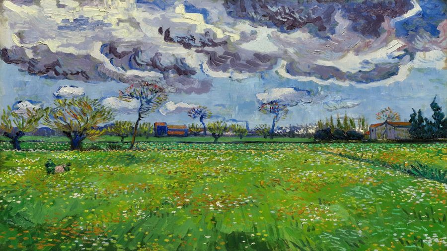 Landscape Under a Stormy Sky
