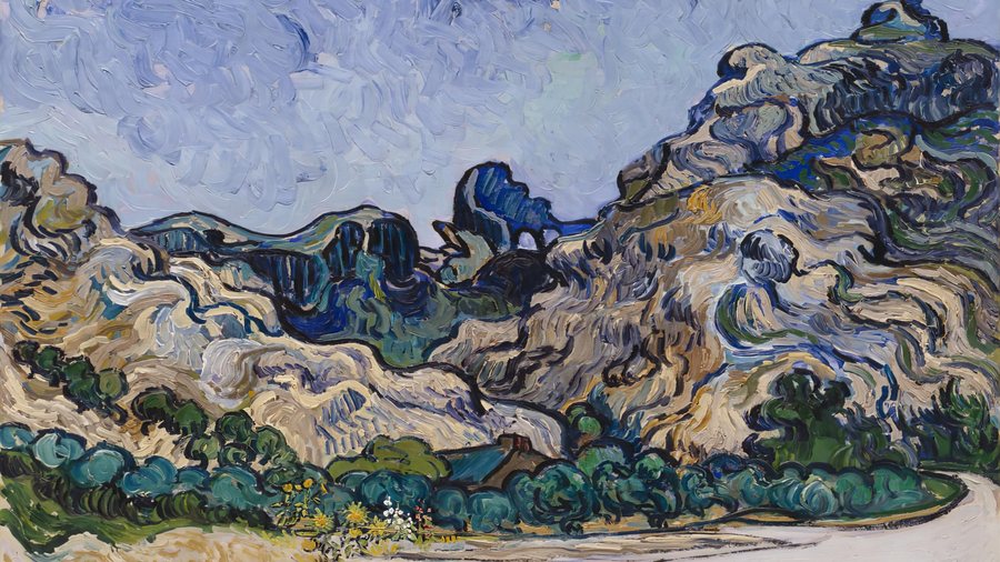 Vincent van Gogh, Mountains at Saint Rémy