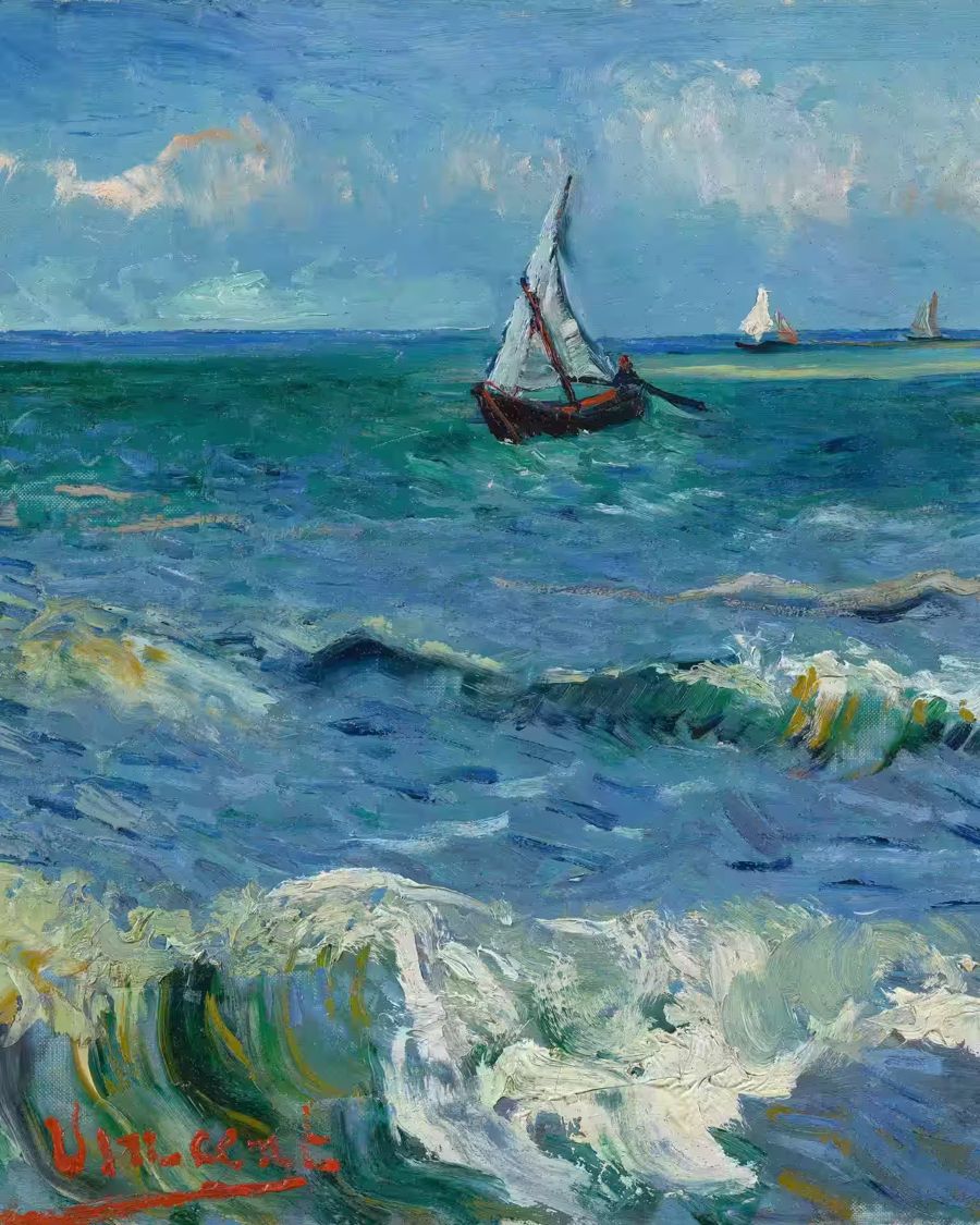 Vincent van Gogh, Vincent van Gogh Seascape Boats