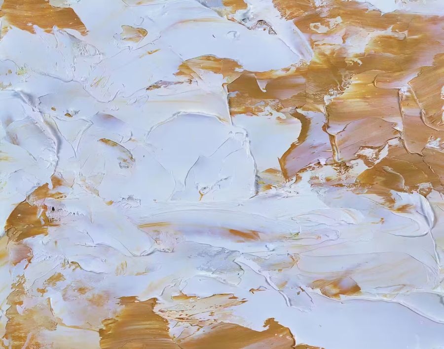 EcoArtLab Originals, White Paint Neutral Abstract Minimalist