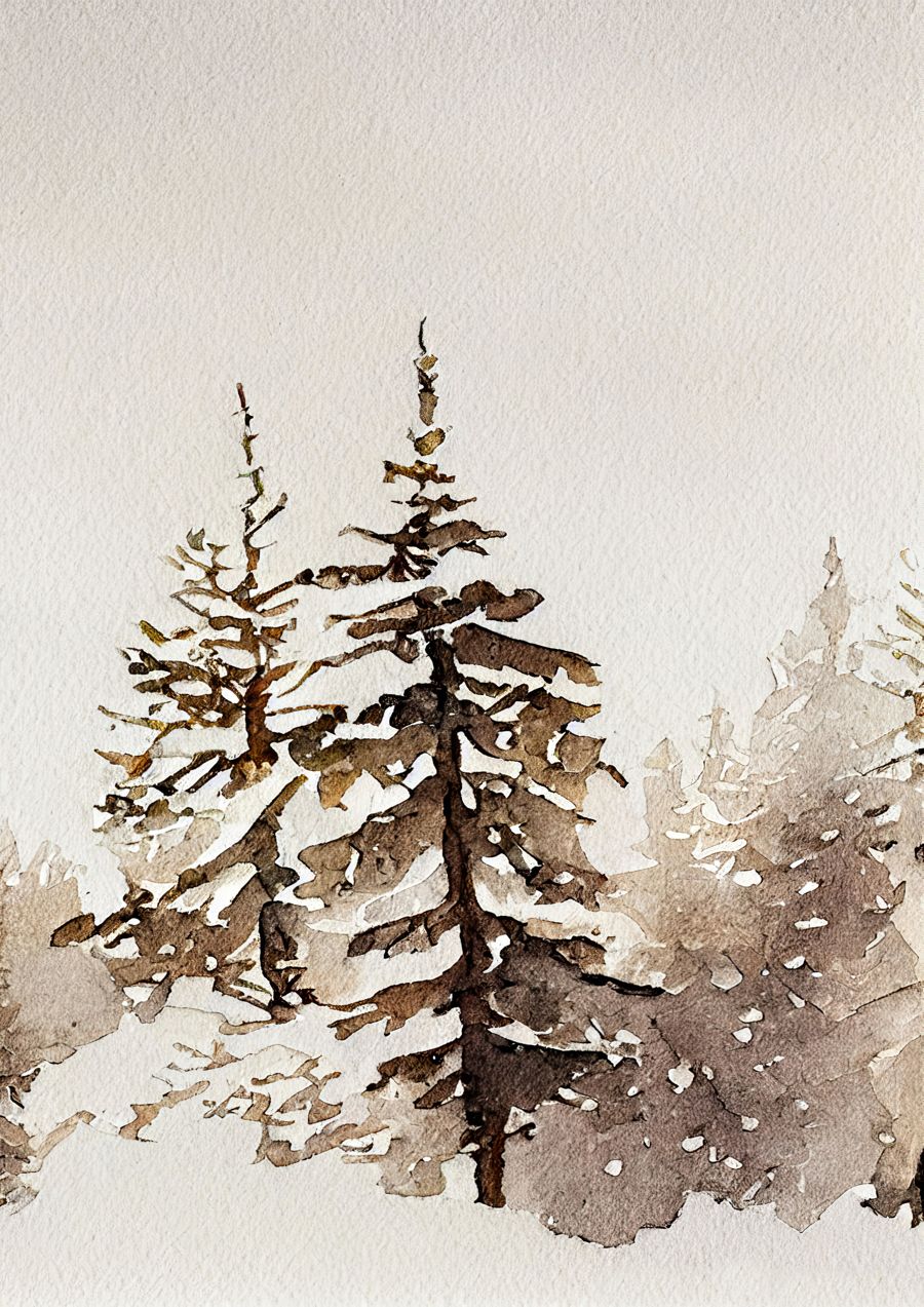 EcoArtLab Originals, Winter Forest Landscape 3 Snowy