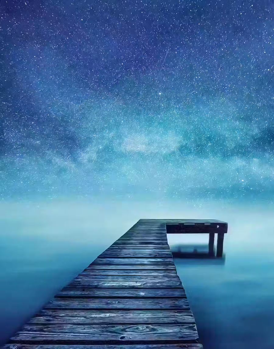, Wooden Pier Night Wooden Pier