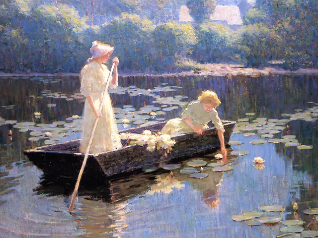 Pond Lilies by Abbott Fuller Graves, horizontal tablet wallpaper