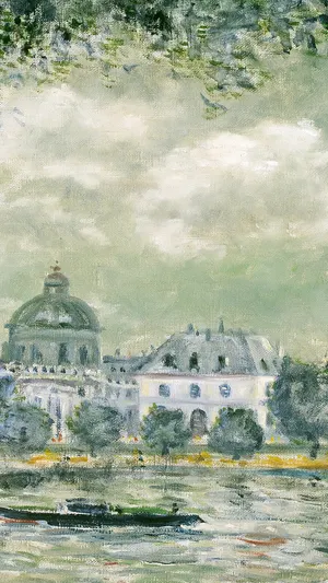 Landscape along the Seine wallpaper