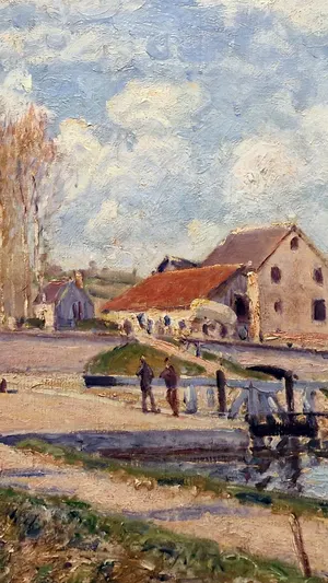 The Burgundy Lock at Moret Spring wallpaper