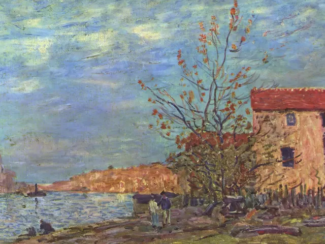 The Loing at Moret by Alfred Sisley, horizontal tablet wallpaper