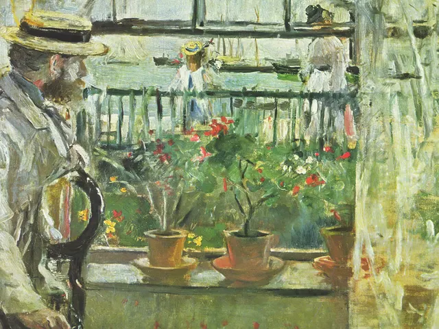 Eugene Manet on the Isle of Wight by Berthe Morisot, horizontal tablet wallpaper