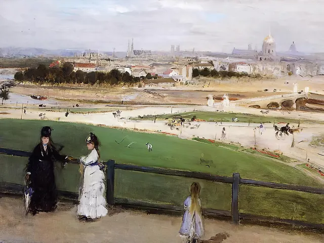 View of Paris from the Trocadero by Berthe Morisot, horizontal tablet wallpaper