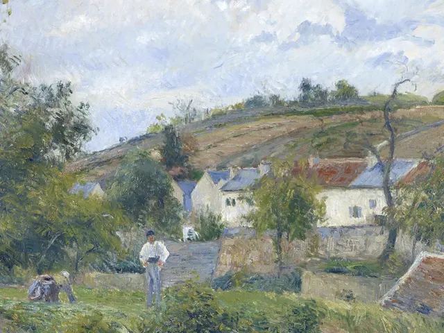 A Corner of the Hermitage Pontoise by Camille Pissarro, horizontal tablet wallpaper