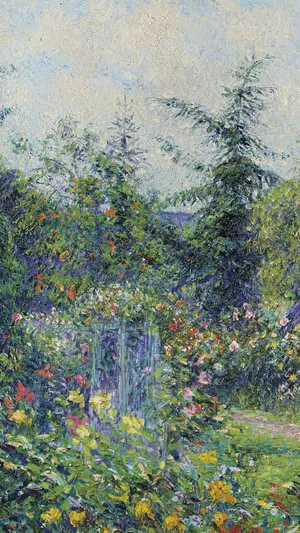 Garden and Henhouse at Octave Mirbeau s Les Damps wallpaper