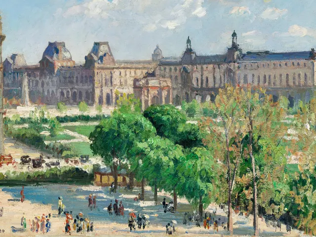 Place du Carrousel Paris by Camille Pissarro, horizontal tablet wallpaper