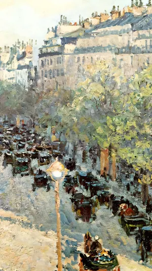 The Boulevard Montmartre on a Spring Morning wallpaper