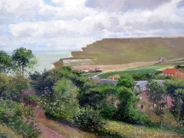 View of Berneval by Camille Pissarro, horizontal tablet wallpaper