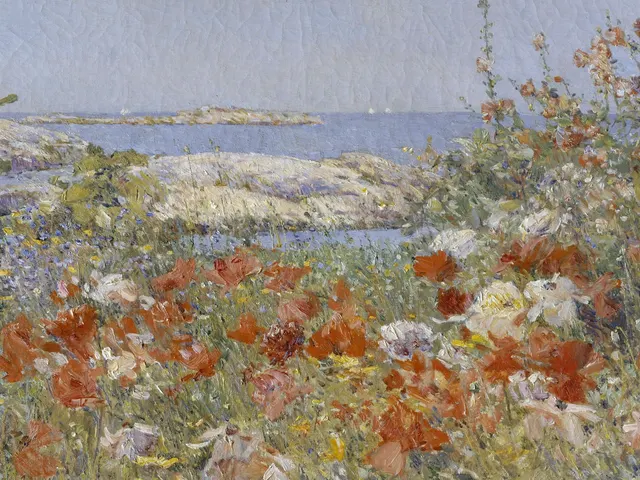 Celia Thaxter s Garden by Childe Hassam, horizontal tablet wallpaper
