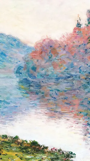 Banks of the Seine at Jeufosse Clear Weather wallpaper