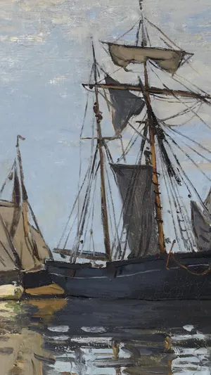 Boats in the Port of Honfleur wallpaper