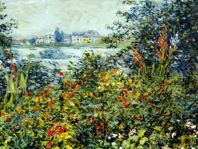 Flowers at Vétheuil by Claude Monet, horizontal tablet wallpaper