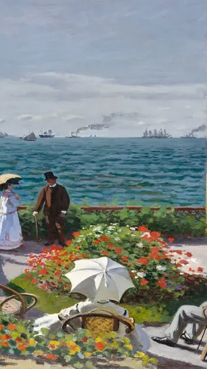 Garden at Saint-Adresse wallpaper