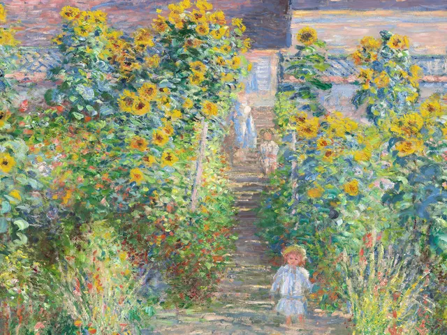 Garden at Vetheuil by Claude Monet, horizontal tablet wallpaper