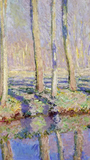 Jean Pierre Hoschede and Michel Monet on the Bank of the Epte wallpaper