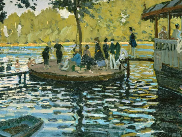 La Grenouillere by Claude Monet, horizontal tablet wallpaper