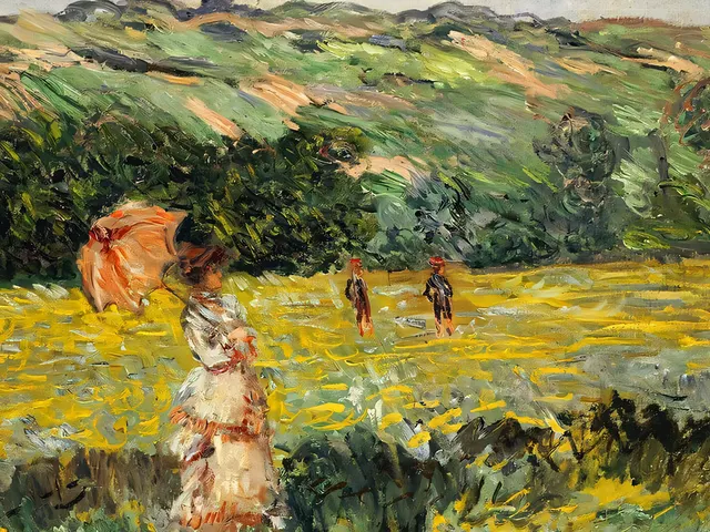 Limetz Meadow by Claude Monet, horizontal tablet wallpaper