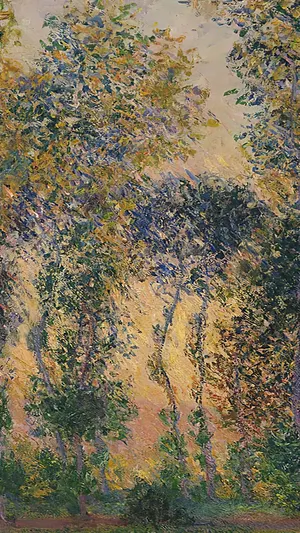 Poplars at Giverny Sunrise wallpaper