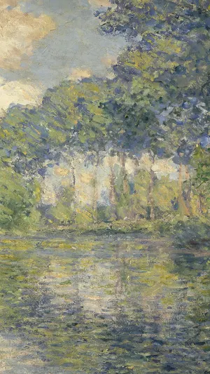 Poplars on the Epte wallpaper