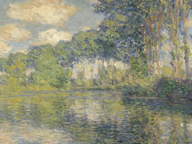 Poplars on the Epte by Claude Monet, horizontal tablet wallpaper