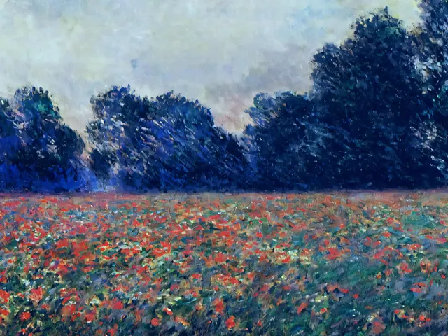 Poppies at Giverny by Claude Monet, horizontal tablet wallpaper
