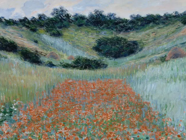 Poppy Field in a Hollow near Giverny by Claude Monet, horizontal tablet wallpaper