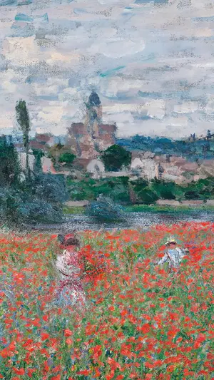 Poppy field near Vétheuil wallpaper