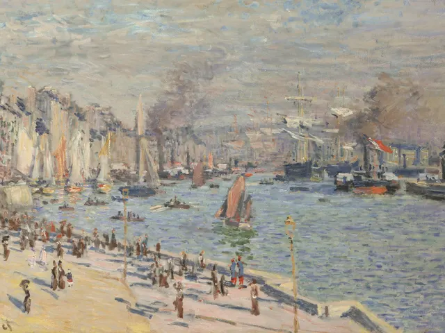 Port of Le Havre by Claude Monet, horizontal tablet wallpaper