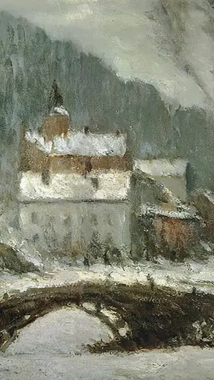 Sandvika Village in the Snow wallpaper