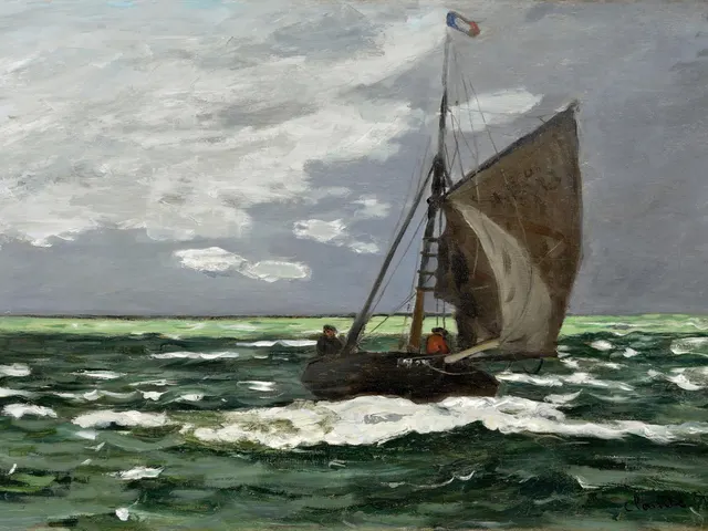 Seascape Storm by Claude Monet, horizontal tablet wallpaper